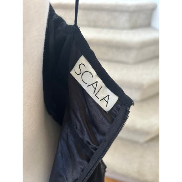 Vintage 90s Y2K Scala Silk Beaded Baby Doll High Low Cocktail Dress - Picture 8 of 11